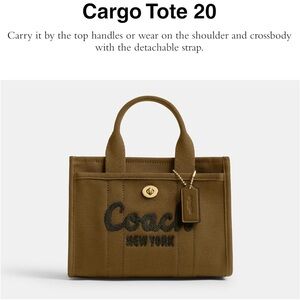 Coach Cargo Tote 20